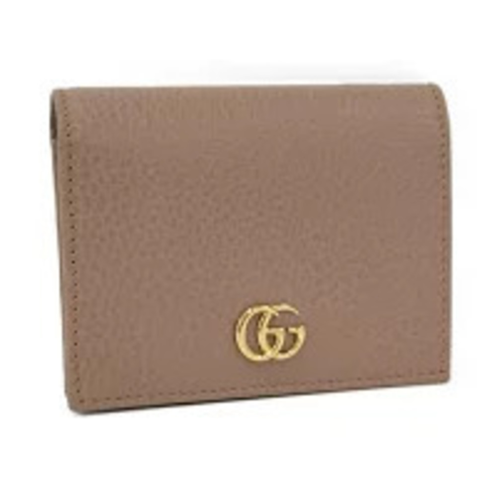 GUCCI Bi fold Wallet GG Marmont Leather Pink